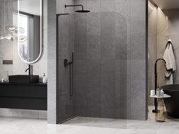 Mexen Kioto-P L душ стена Walk-in 70 x 200 см, прозрачна 8 мм, черна - 800-070-103-70-00-P