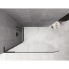 Mexen Kioto-P L душ стена Walk-in 70 x 200 см, прозрачна 8 мм, черна - 800-070-103-70-00-P