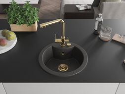 Mexen Diego гранитна кухненска мивка с една камера с кухненски смесител