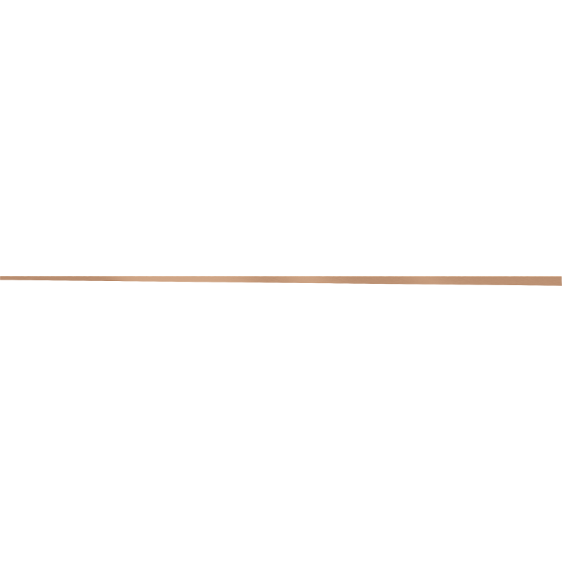 Mexen Line-B елемент за наклонено стъкло 180 см десен, четкана мед - 186504180R