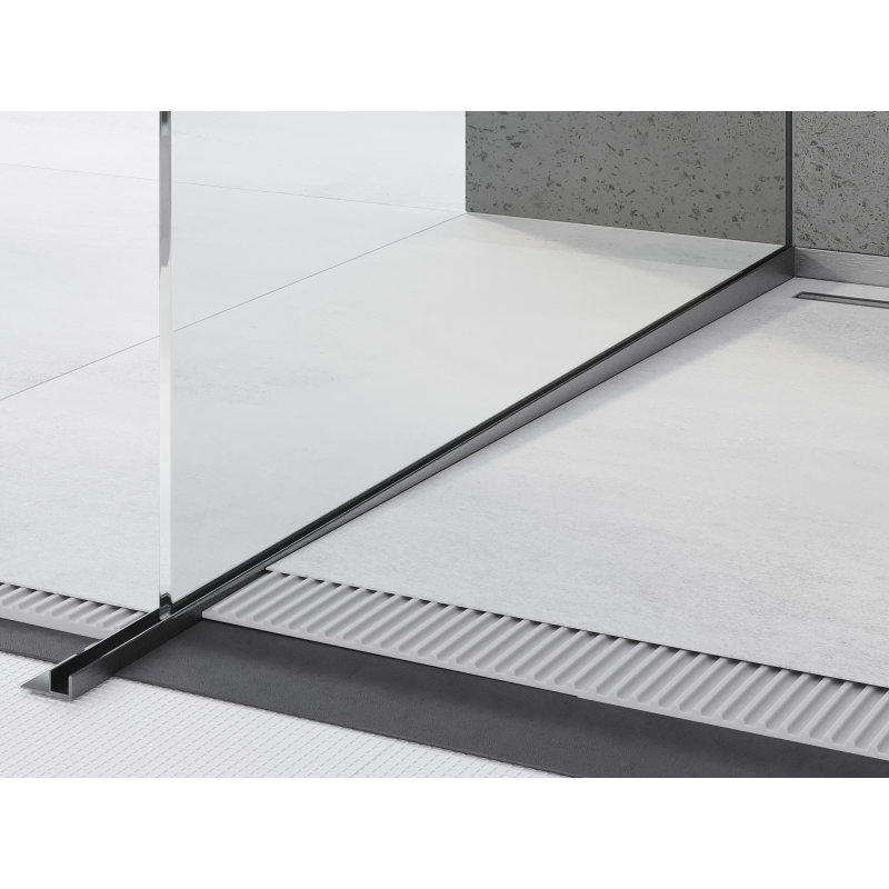 Mexen Line-B още спадаща лайстна за стъкло 180 см лява, четкана оръжие сиво