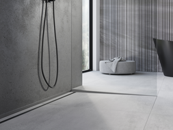 Mexen Line-B падащ профил за стъкло 120 cm десен, четкано сиво оръжейно - 186604120R
