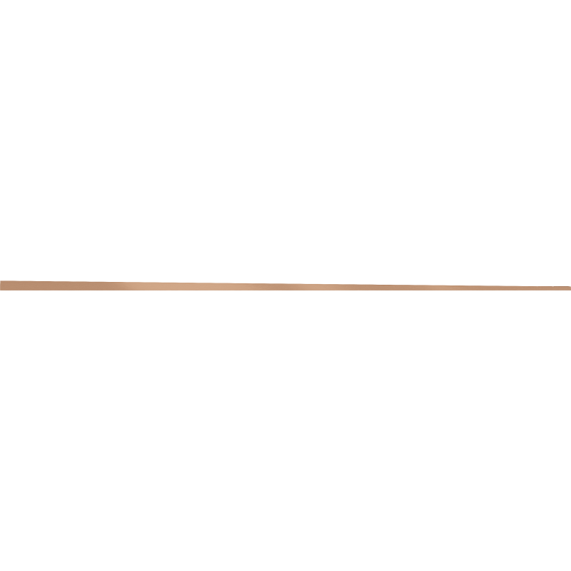 Mexen Line-B перваза спадаща подова 180 см дясна, матирана мед - 186501180R