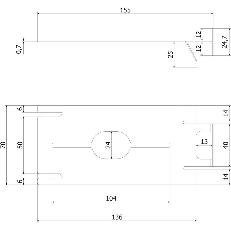 Mexen Uni горен монтажен клип - C9907-03