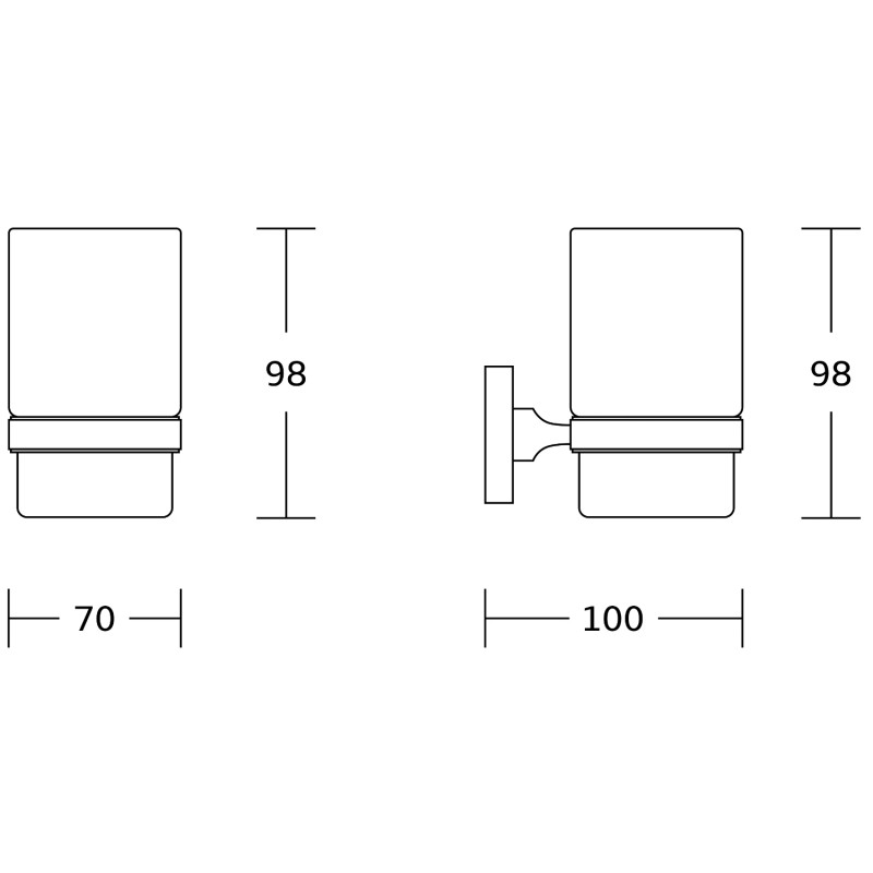 Mexen Rufo чаша за четки за зъби, златна - 7050938-50