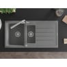 Mexen Andres гранитна мивка с 1,5 камери с отцедник и кухненски смесител Duero,