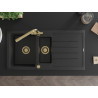 Mexen Andres гранитна мивка 1,5-камерна с отцедник и кухненски смесител Duero,