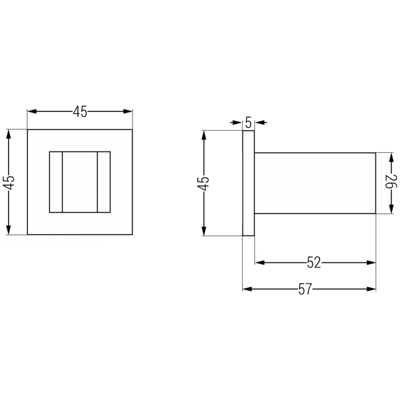 Mexen Cube държач за душ, бял - 79350-20