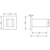 Mexen Cube държач за душ, розово злато - 79350-60