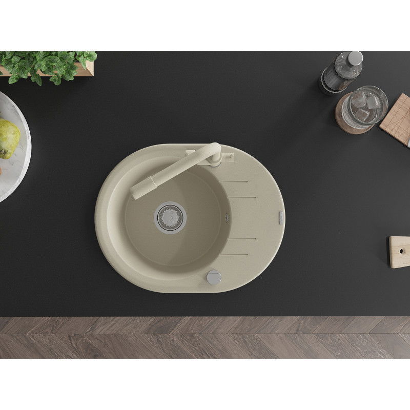 Mexen Kevin гранитна мивка с 1 отделение с отцедник и кухненски смесител