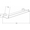Mexen Rufo висяща стъклена рафт, черна - 7050937-70