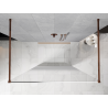 Mexen Kioto свободностояща душ кабина 150 x 200 cm, омбре бяла 8 mm, розово злато