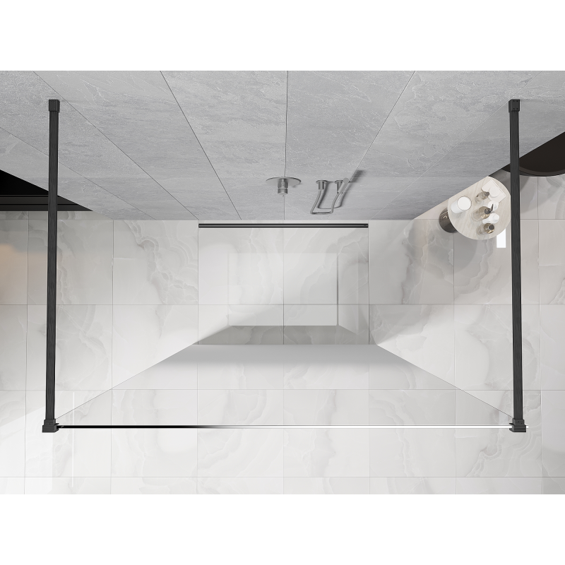 Mexen Kioto самостоятелна душ кабина 150 x 200 см, омбре бяла 8 мм, четка gun gray