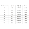 Mexen Lunar L душ екран Walk-in десен 60 x 200 cm, прозрачен 8 мм, четкана мед - 830L-060-000-65-00-P