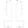 Mexen Lunar L душ стена Walk-in дясна 80 x 200 см, прозрачна 8 мм, gun metal - 830L-080-000-95-00-P