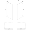 Mexen Lunar L душекран стена Walk-in дясна 70 x 200 cm, прозрачно 8 mm, четкан никел - 830L-070-000-97-00-P