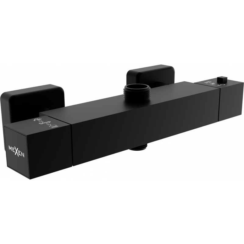 Mexen Cube термостатичен душ батерия, черна - 77250-70