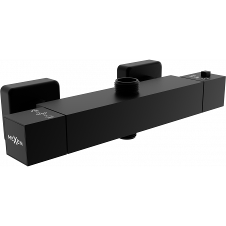 Mexen Cube термостатичен душ батерия, черна - 77250-70