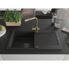 Mexen Leo гранитна кухненска мивка с 1 корито, с отцедник и кухненски