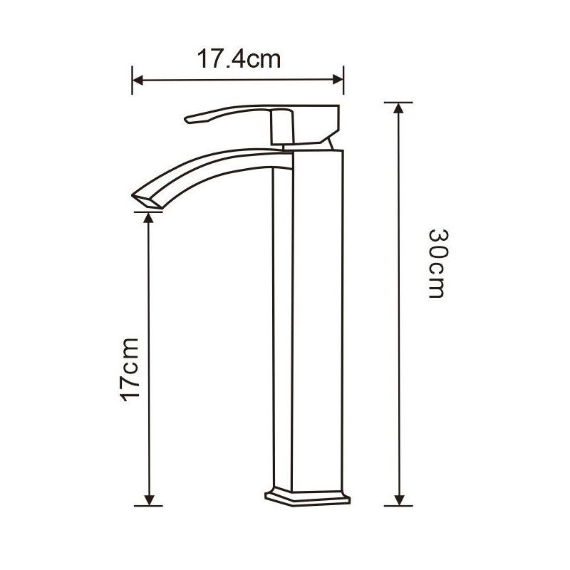 Mexen Libra висока батерия за мивка, черна - 745110-70
