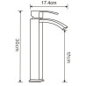 Mexen Libra Комплект за вана R62, черен - 745113R62-70