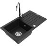 Mexen Pablo гранитна мивка с 1 отделение с отцедник и кухненски смесител