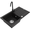 Mexen Pablo гранитна кухненска мивка с 1 корито, отцедник и кухненски
