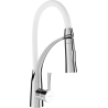 Mexen Aster кухненски смесител, хром/бял - 73450-02