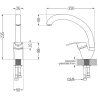 Mexen Rosa кухненски смесител, бял - 670800-20