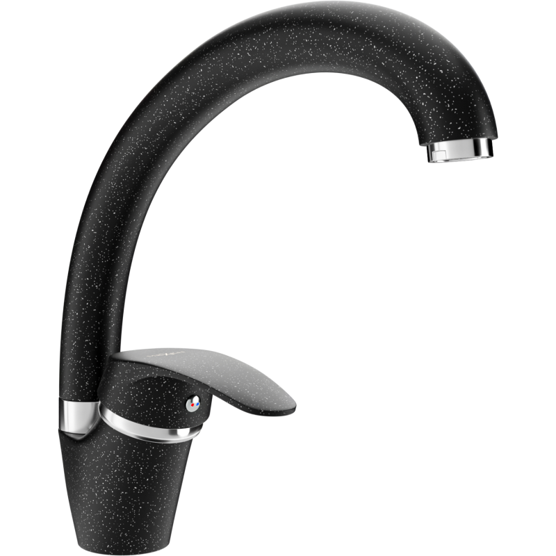 Mexen Rosa кухненски смесител, черен на капки - 670800-76
