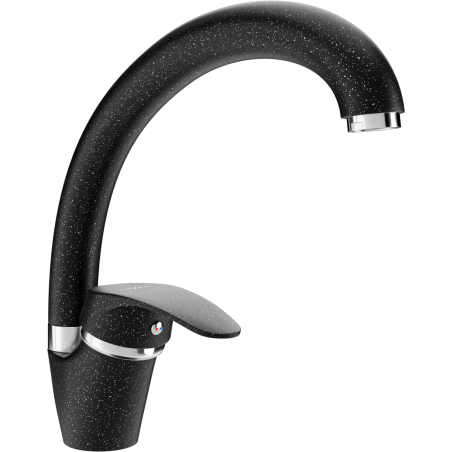 Mexen Rosa кухненски смесител, черен на капки - 670800-76