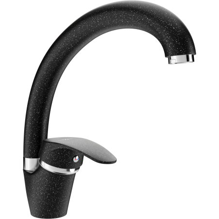 Mexen Rosa кухненски смесител, черен на пръски - 670800-76