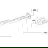Mexen Asis двойна закачалка за кърпи, черна - 7017625-70