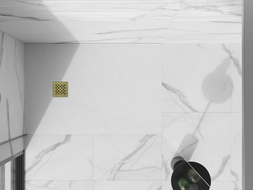 Mexen Stone+ капак за душ за поддушови плочи, златен - 44910050