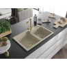 Mexen Tomas гранитна кухненска мивка с 2 отделения и кухненски батерия Duero,