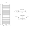 Mexen Ares радиатор за баня 1200 x 500 mm, 420 W, златен - W102-1200-500-00-50