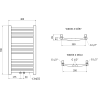 Mexen Ares радиатор за баня 700 x 400 mm, 189 W, златен - W102-0700-400-00-50