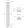 Mexen Flux декоративен радиатор за баня 1500 x 240 mm, 450 W, бял - W127-1500-240-00-20