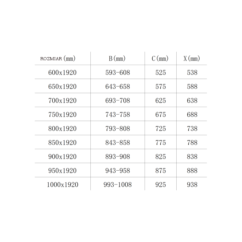 Mexen Pretoria навесни душ врати 90 см, прозрачни, златисти - 852-090-000-50-00