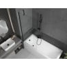 Mexen Next еднокрилно преградно стъкло за вана 80 x 150 см, прозрачно, черно - 895-080-000-00-00-70
