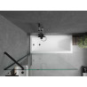Mexen Next екран за вана 1-крило 100 x 150 см, прозрачен, черен - 895-100-000-00-00-70