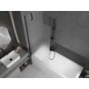 Mexen Next параван за вана 1-верижен 80 x 150 см, матов, черен - 895-080-000-00-30-70