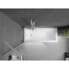 Mexen Next екран за вана с едно крило 90 x 150 см, матиран, бял - 895-090-000-00-30-20