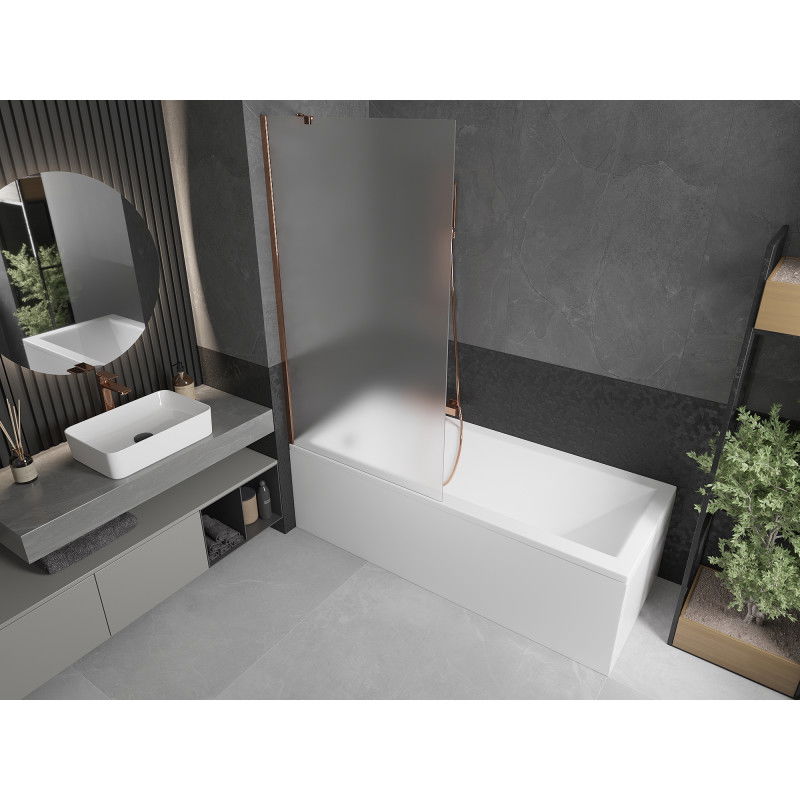 Mexen Next параван за баня с 1 крило 90 x 150 см, матирано, розово злато - 895-090-000-00-30-60