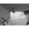 Mexen Next екран за вана с едно крило 90 x 150 см, матиран, черен - 895-090-000-00-30-70