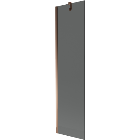 Mexen Next екран за вана с едно крило 50 x 150 см, графит, розово злато