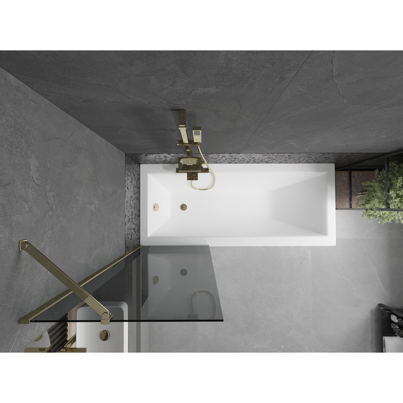 Mexen Next душ параван 1-крилен 60 x 150 cm, графит, златно - 895-060-000-00-40-50