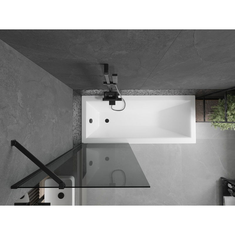 Mexen Next параван за баня с едно крило 70 x 150 см, графит, черен - 895-070-000-00-40-70