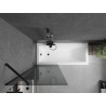 Mexen Next 1-крилен параван за вана 70 x 150 см, графит, черен - 895-070-000-00-40-70