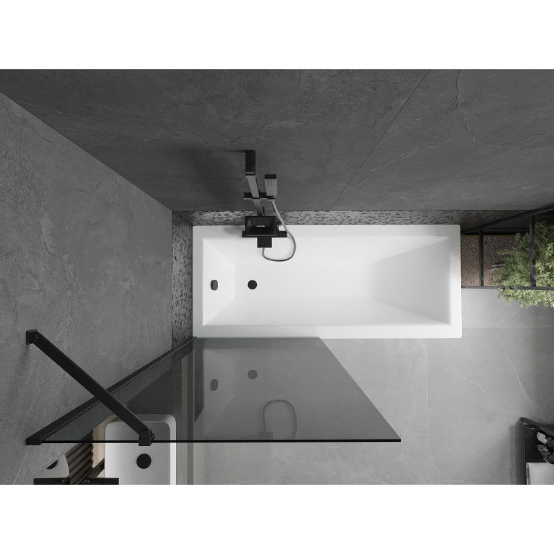 Mexen Next сгъваем параван за вана с едно крило 80 x 150 см, графит, черен - 895-080-000-00-40-70